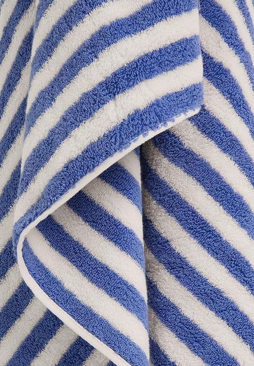 Pop Candy - Striped bath towel - blue