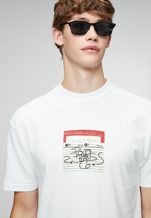 POLO - Mens pjc vhs graphic tee - white