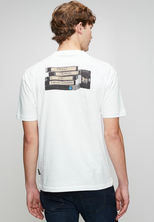 POLO - Mens pjc vhs graphic tee - white