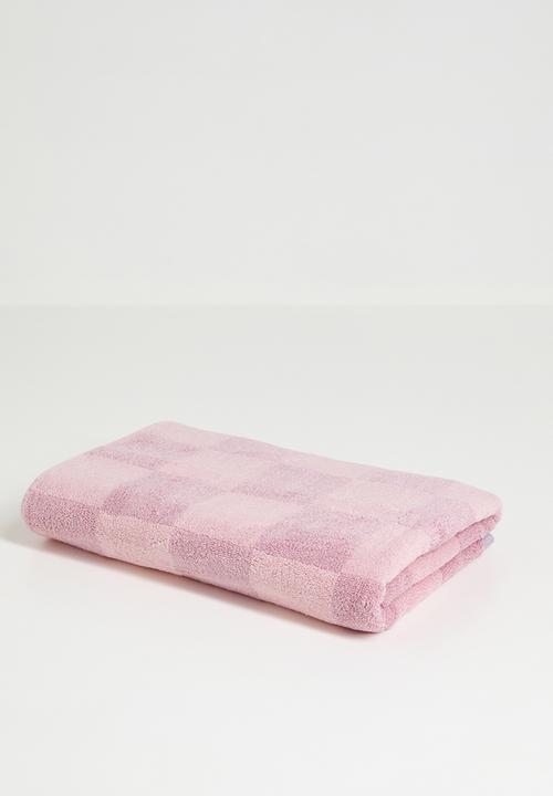 Pop Candy - Checkered bath towel - pink multi