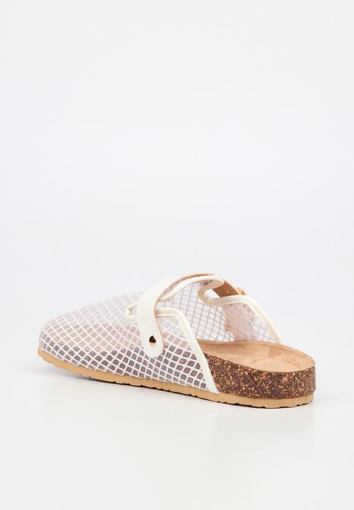 Viabeach - Qork 15 mesh cork sandal - white
