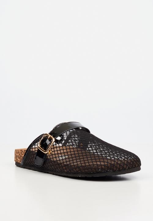 Viabeach - Qork 15 mesh cork sandal - black