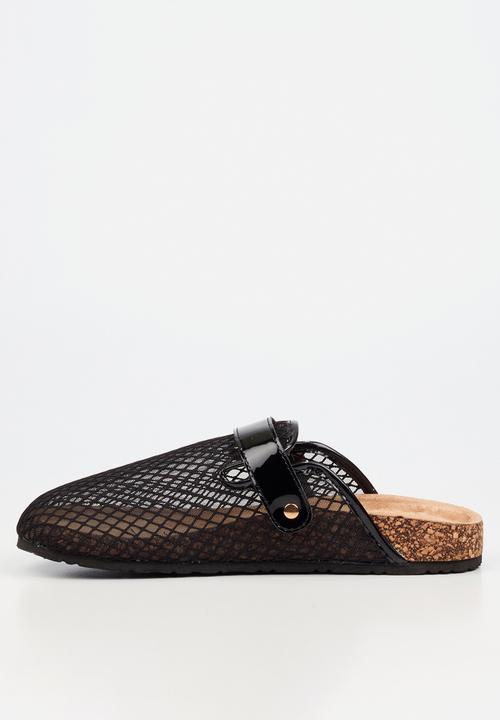 Viabeach - Qork 15 mesh cork sandal - black