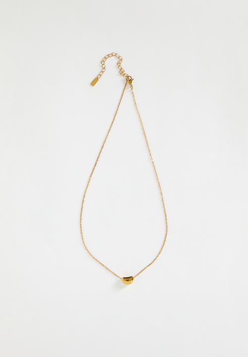Rubi - Waterproof Pendant Necklace - Gold Plated Bean