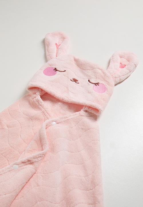 Pop Candy - Bunny hooded bath towel - pastel pink