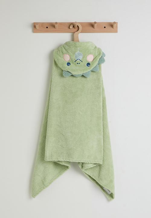 Pop Candy - Dino hooded towel - green