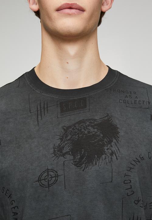 S.P.C.C - Static Blitz Tee  - Dark Grey