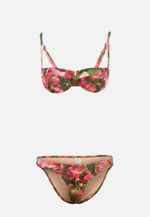 Trendyol - Abstract floral bikini set  - multicolor
