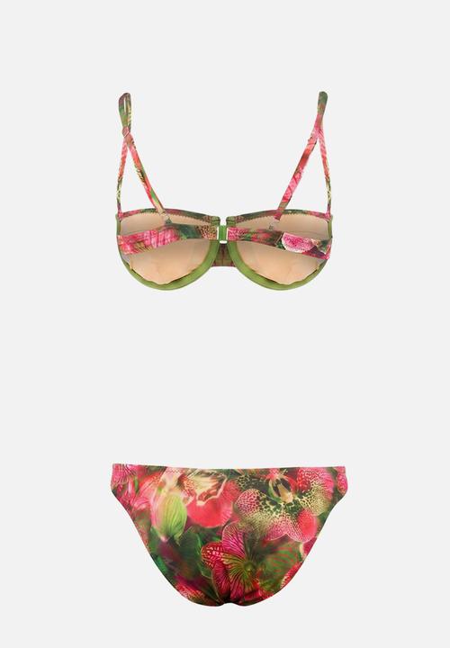 Trendyol - Abstract floral bikini set  - multicolor