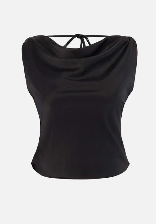 Trendyol - Plus satin woven blouse - black