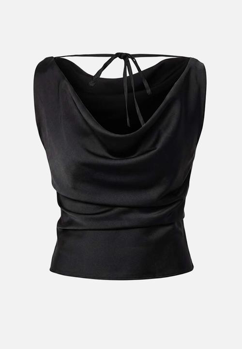 Trendyol - Plus satin woven blouse - black