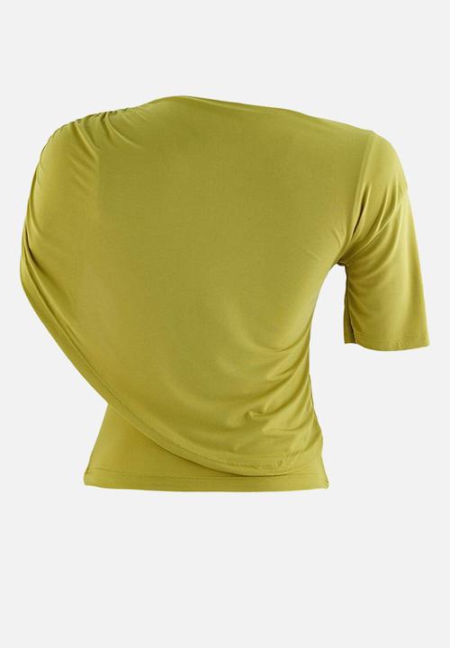 Trendyol - Cape Detail Sleeveless Knit Blouse - Oil Green