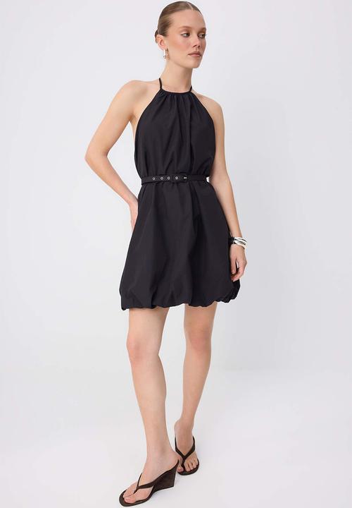 Trendyol - A-Line Mini Dress - Black