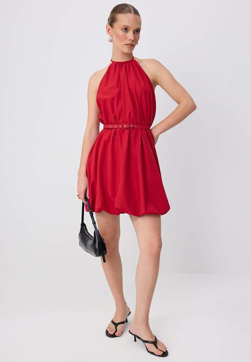 Trendyol - A-Line Mini Dress - Red