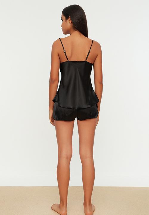 Trendyol - Lace pajama set - black
