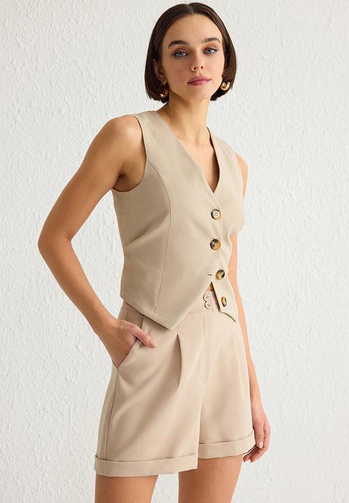 Trendyol - Bermuda Shorts - Mink