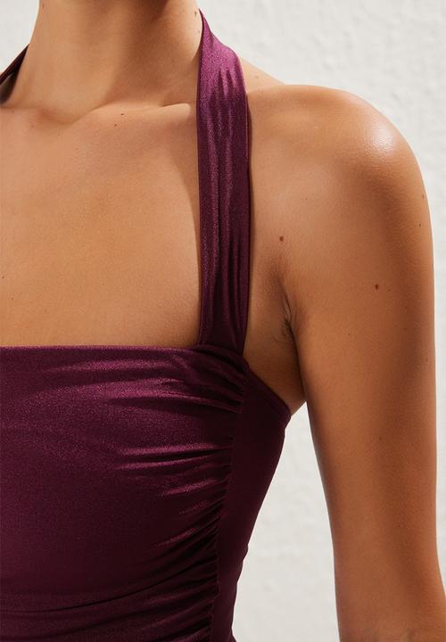 Trendyol - Strapless corset swimsuit - damson*st