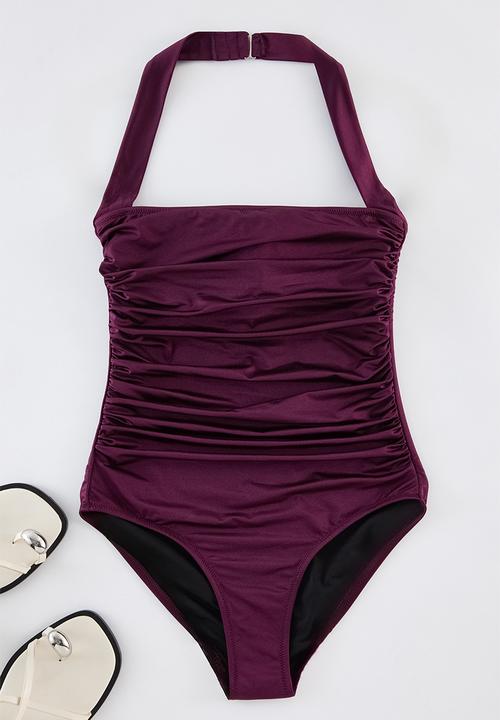 Trendyol - Strapless corset swimsuit - damson*st