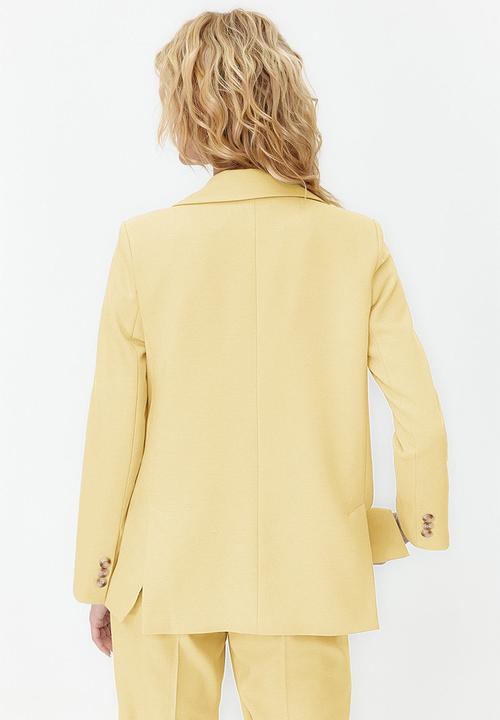 Trendyol - Regular Lined Woven Blazer - Yellow