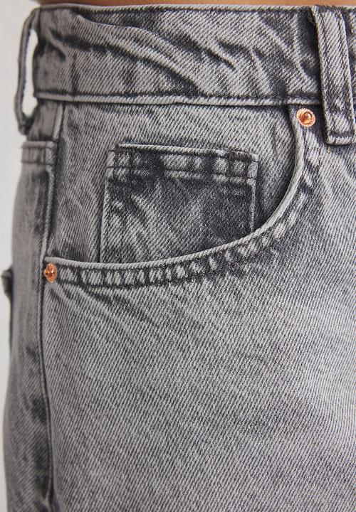 Trendyol - High-Waist Skater Jeans - Grey