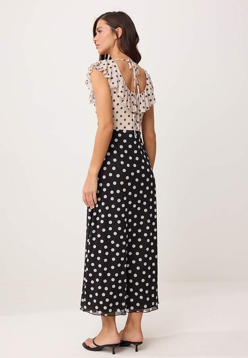 Trendyol - Polka Dot A-Line Tulle Dress - Multi