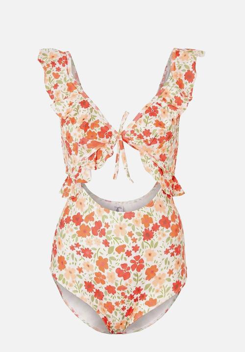 Trendyol - Floral pattern swimsuit - multicolor