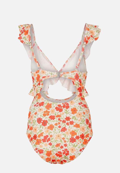 Trendyol - Floral pattern swimsuit - multicolor