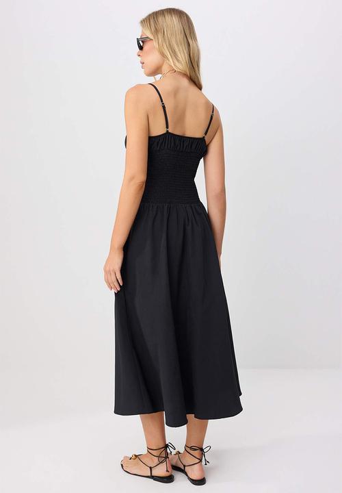 Trendyol - Gipe Detail Maxi Dress - Black