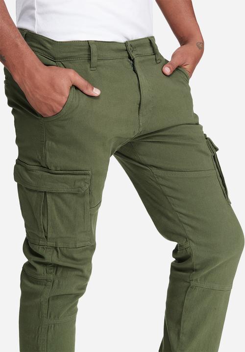 basicthread - Slim cuffed utility pants