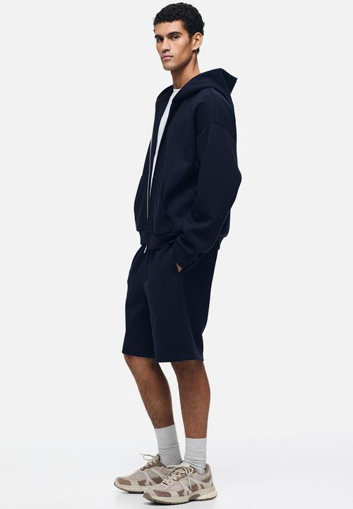 H&M - Relaxed fit interlock shorts - navy blue
