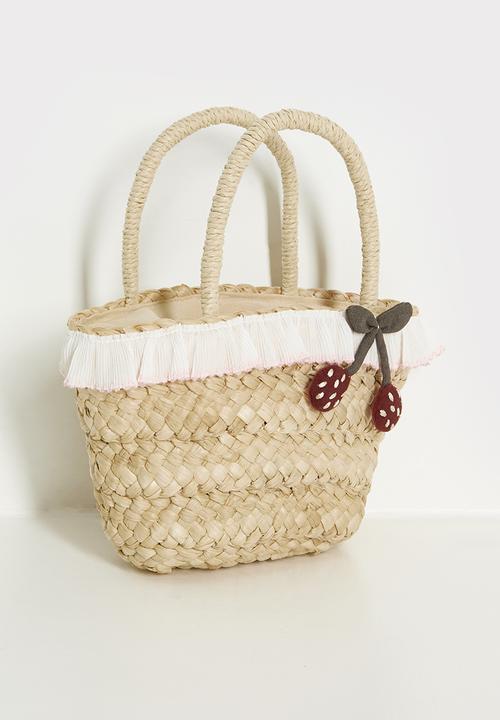 Pop Candy - Straw basket-style hand bag - neutral
