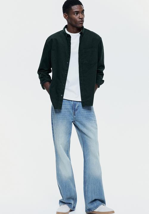 H&M - Regular fit corduroy shirt - dark green