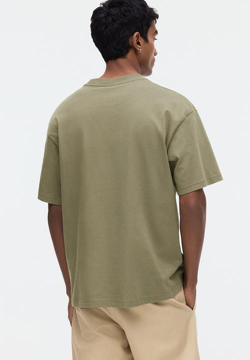 H&M - Relaxed fit t-shirt - khaki green
