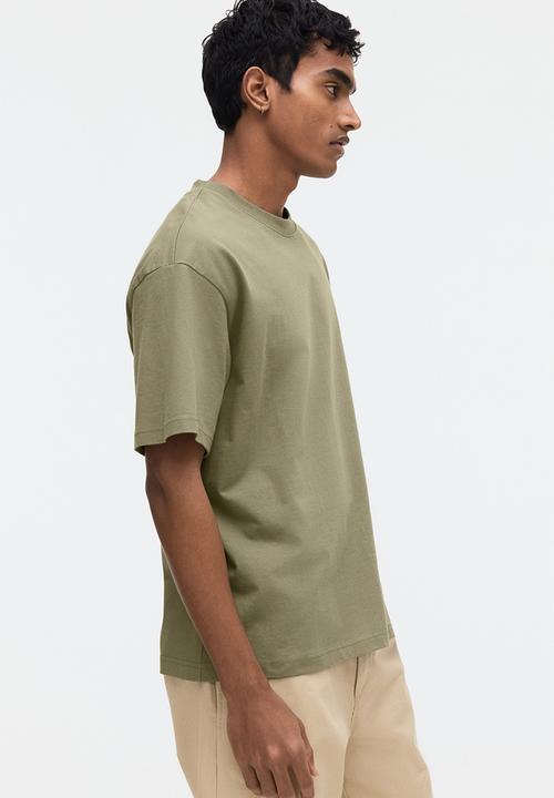 H&M - Relaxed fit t-shirt - khaki green