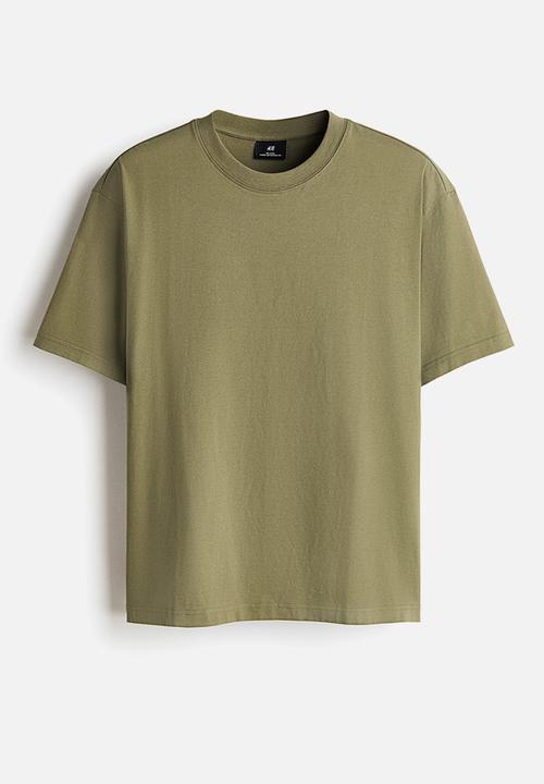 H&M - Relaxed fit t-shirt - khaki green