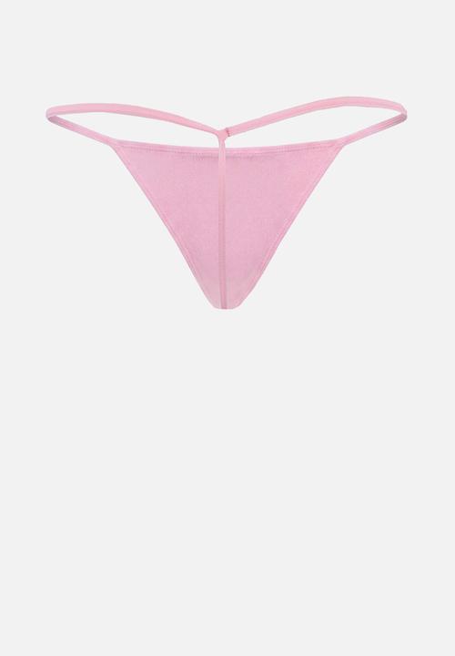 Trendyol - Drawstring strap panty babydoll / nightgown - pink