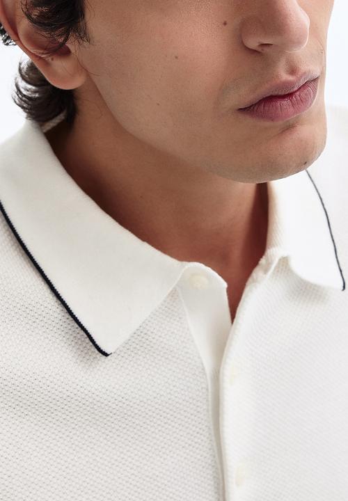 H&M - Slim fit polo shirt - white