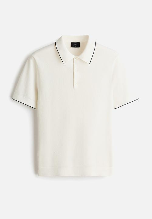 H&M - Slim fit polo shirt - white