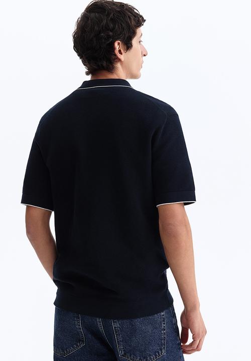 H&M - Slim fit polo shirt - dark blue