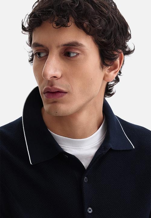 H&M - Slim fit polo shirt - dark blue
