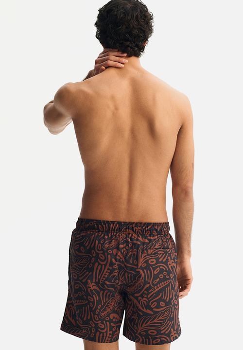 H&M - Patterned swim shorts - brown/patterned