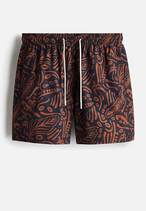 H&M - Patterned swim shorts - brown/patterned