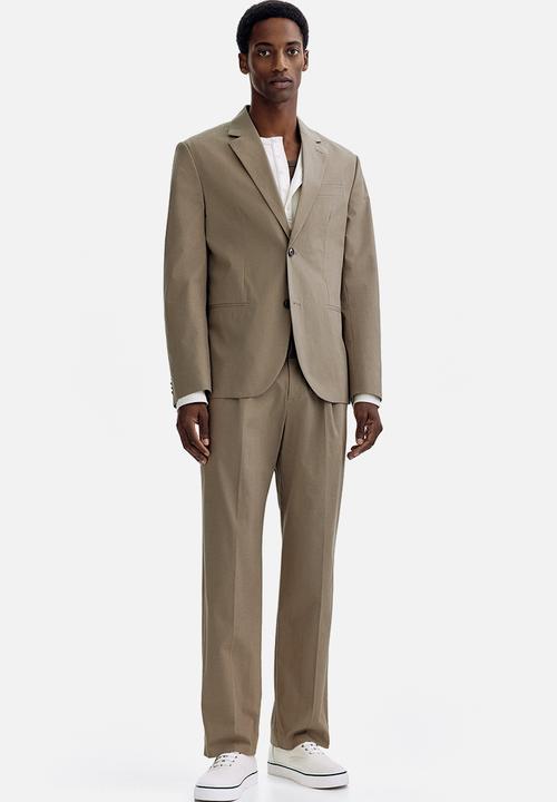 H&M - Regular fit single-breasted jacket - khaki green