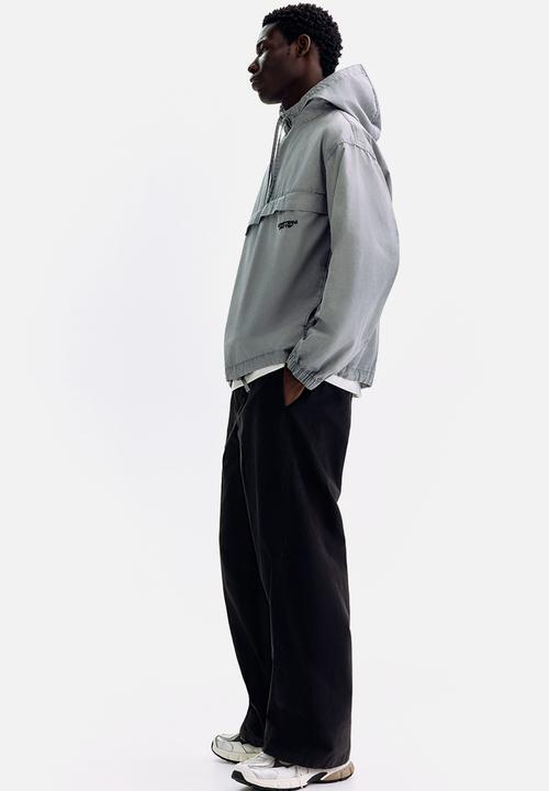 H&M - Loose fit cotton popover jacket - light grey/system