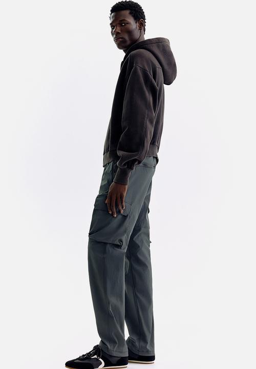 H&M - Regular fit nylon cargo trousers - dark grey