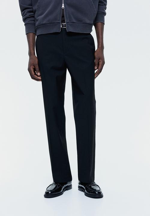 H&M - Regular fit tailored trousers - black