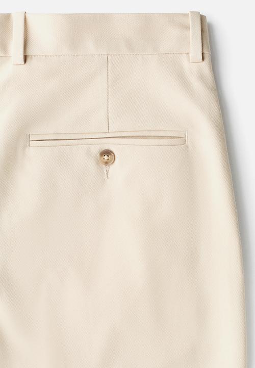 H&M - Regular fit tailored trousers - beige