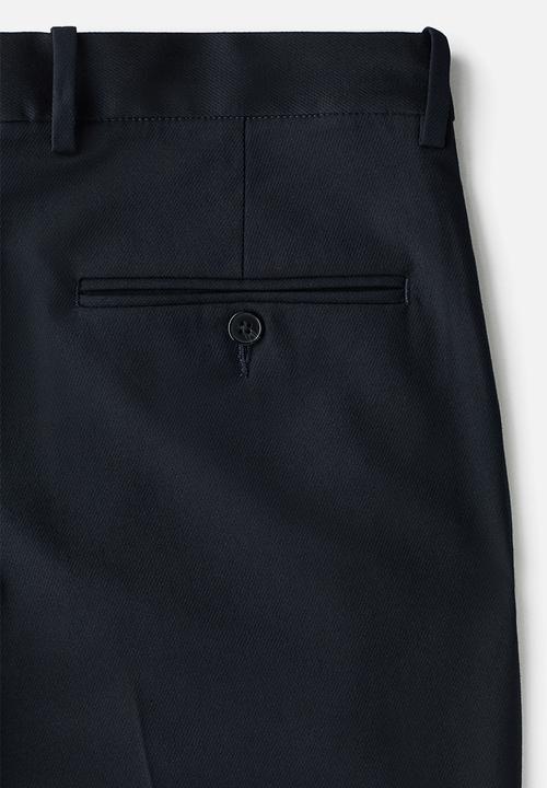H&M - Regular fit tailored trousers - navy blue