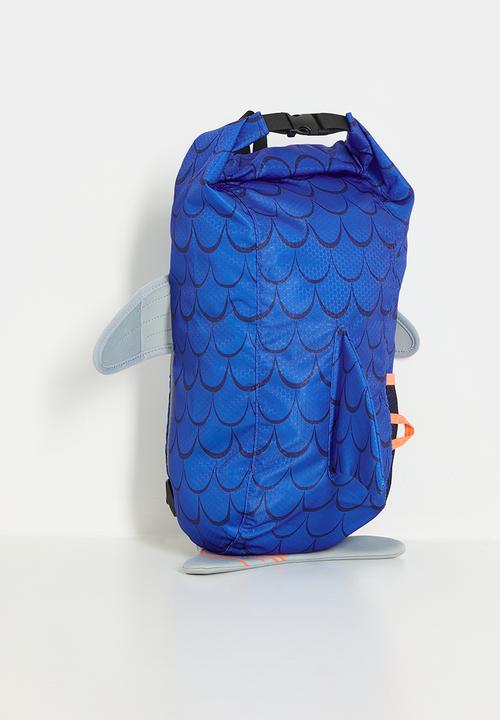 Pop Candy - Mermaid scale pattern 3D fin backpack - blue