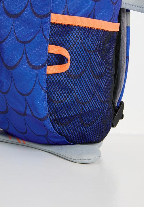 Pop Candy - Mermaid scale pattern 3D fin backpack - blue
